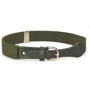 Hold’Em Baseball Belt Boys Leather Closure Elastic Adjustable Strap - Olive